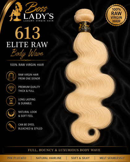 Boss Lady's 613 Elite Raw Body Wave hair bundle